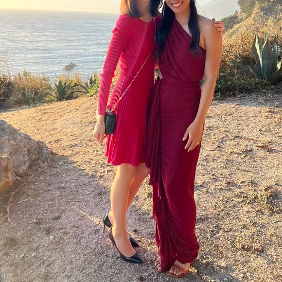 Superdown Juliet Midi Dress in Oxblood - Picture 4 of 4